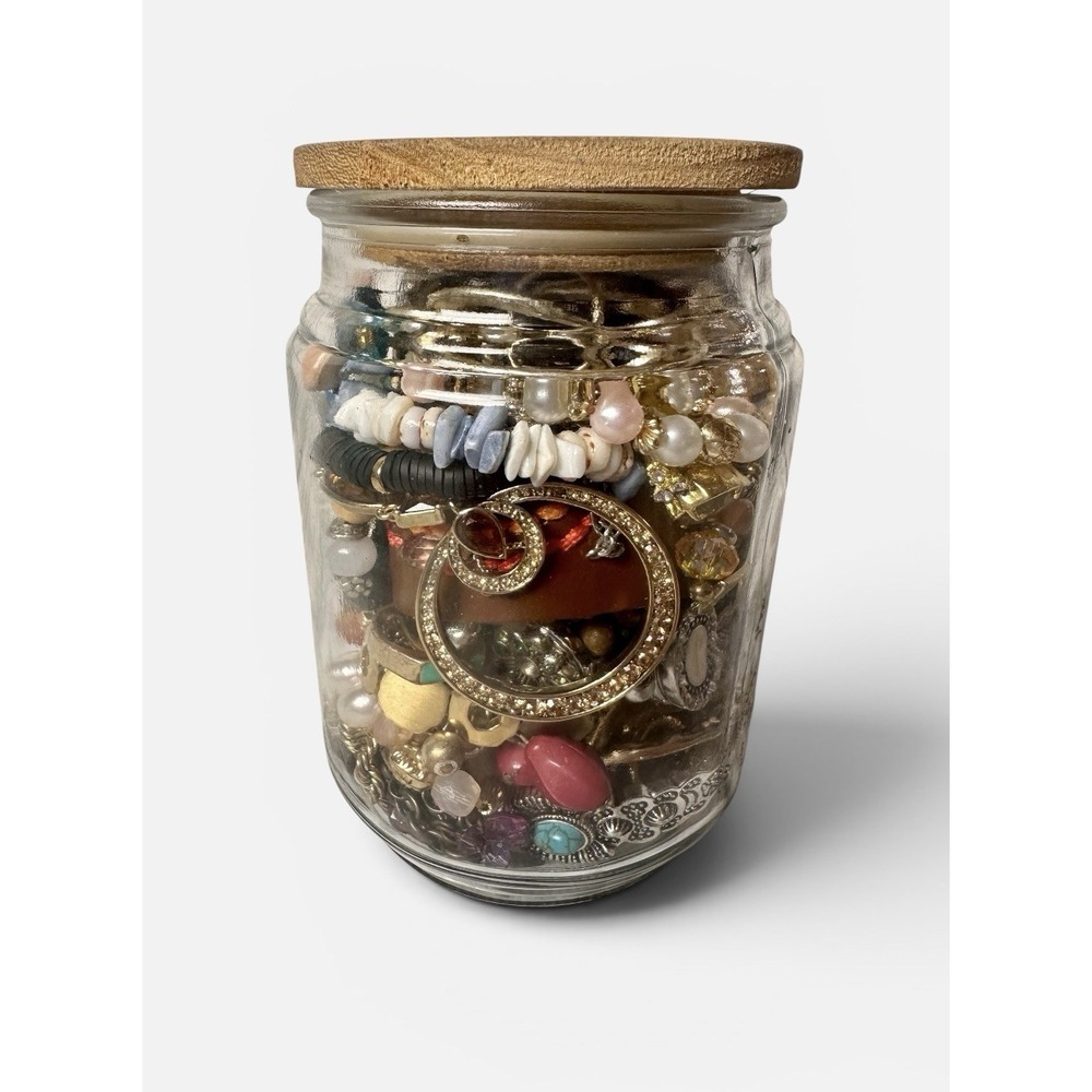 All Wearable Mixed Mystery Jewelry Jar: Vintage to Modern Jewelry #5 Lot (~3lb)